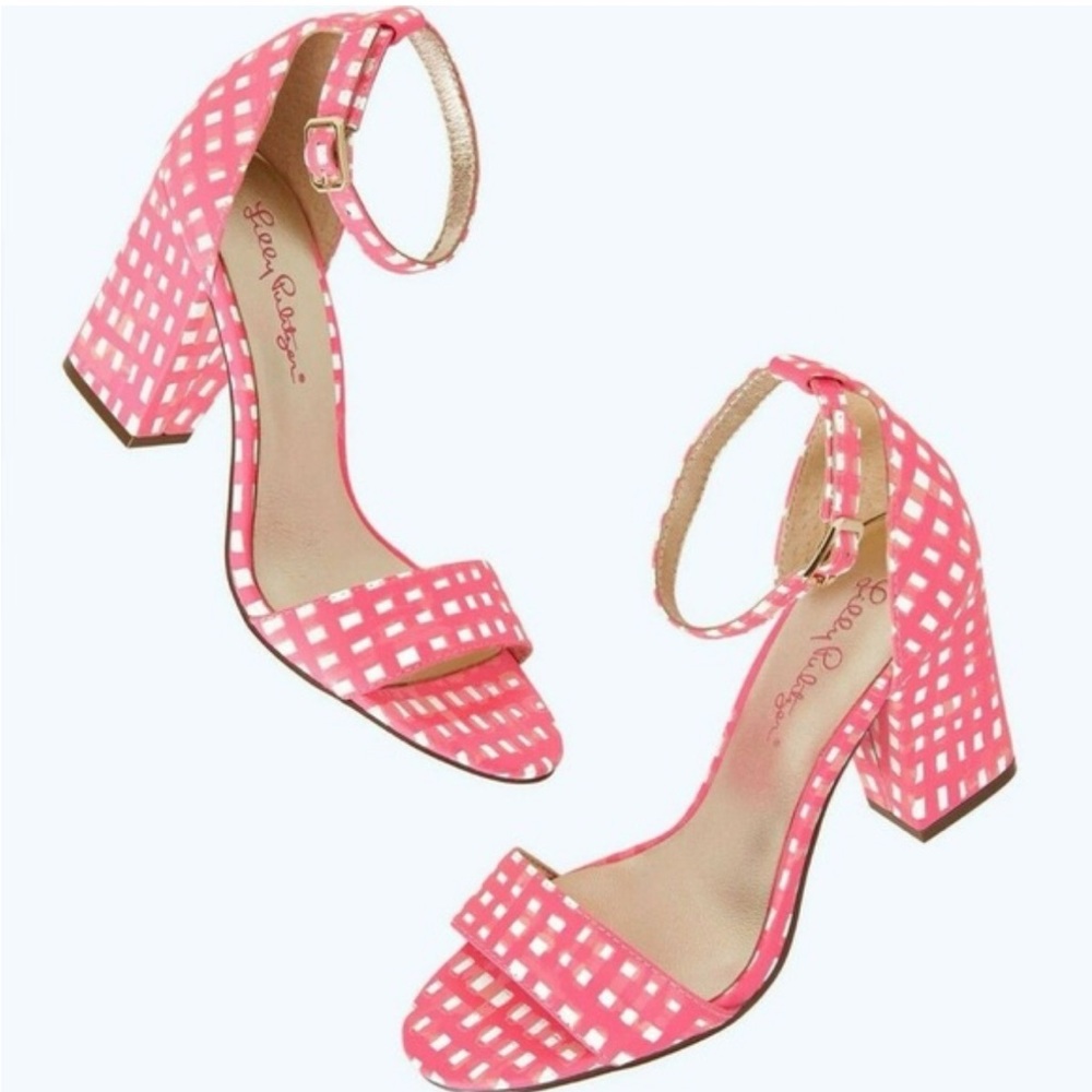 UNWORN Lilly Pulitzer Amber Lynn Heels 3.5 inch heel size 9.5